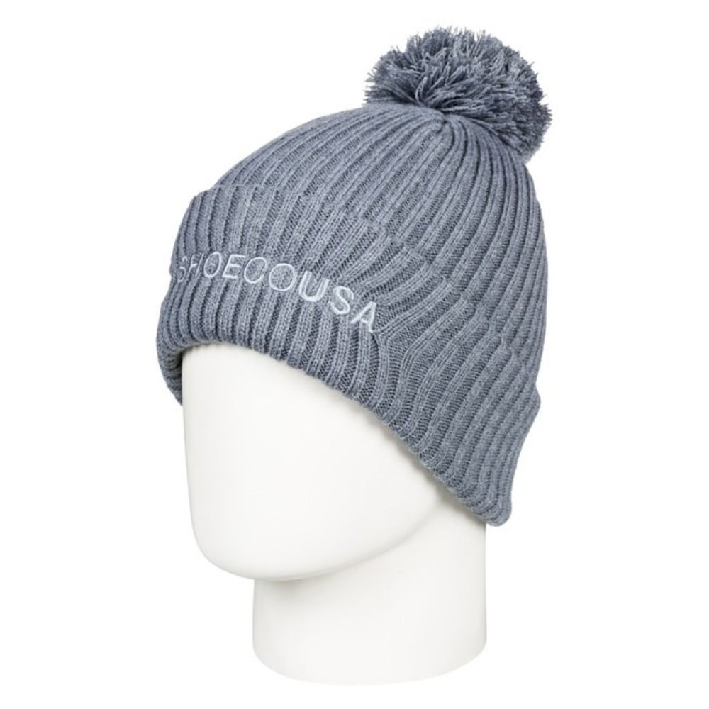 DC Trilogy Pom Beanie Cap Hat Gray NEW